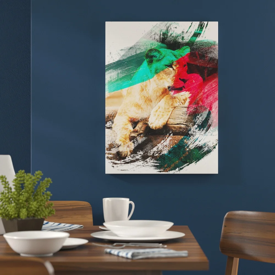 'Lioness Lion' Graphic Art Print Poster