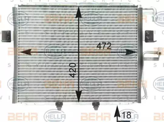 Condenser Air Conditioning 8FC351303-011 by Hella