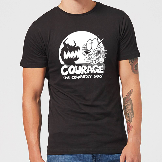 Courage The Cowardly Dog Spotlight Men's T-Shirt - Black - XS