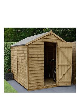 Forest 8X6Ft Overlap Pressure Treated Apex Shed - Shed Only