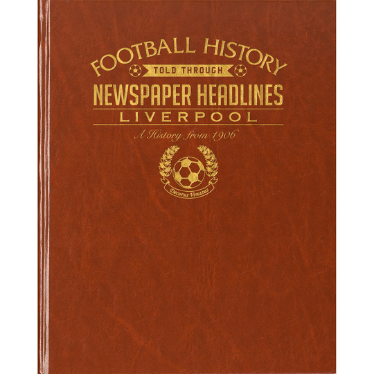 Liverpool Newspaper Book - Brown Leatherette