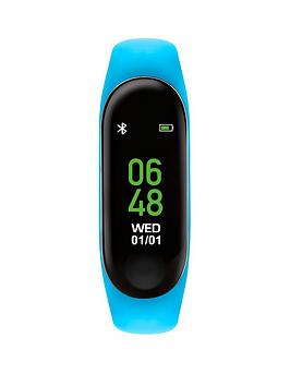 Tikkers Activity Tracker Digital Dial Bright Blue Silicone Strap Kids Watch, One Colour