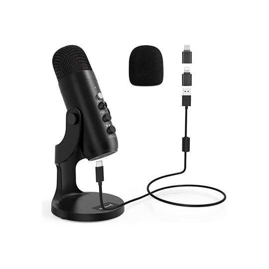zealsound USB Microphone, Condenser PC Mic, W/Lightning adapter for iPhone