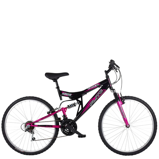 Flite Taser 18-Inch Frame Full Suspension Women's Mountain Bike - Pink And Black