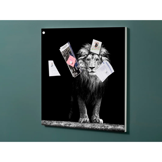 Notiz Motive Lion Magnetic Wall Mounted Cork Board