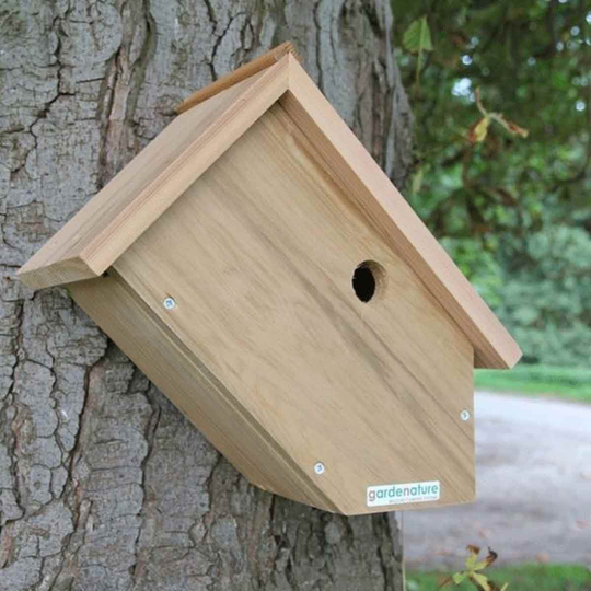 Gardenature IP WiFi Camera Bird Box w/ Side View - Natural