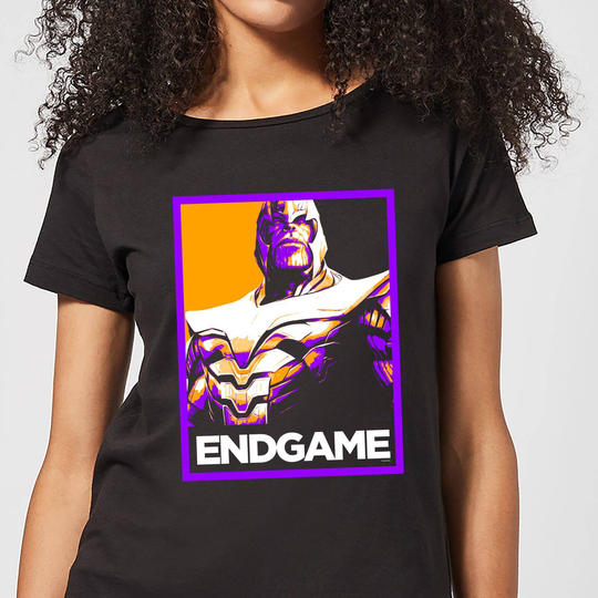 Avengers Endgame Thanos Poster Women's T-Shirt - Black - S
