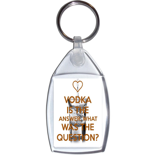 Vodka is the Answer. What was the Question? - Keyring