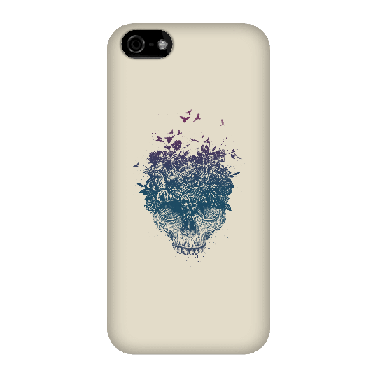 Balazs Solti Skulls And Flowers Phone Case for iPhone and Android - iPhone 5C - Snap Case - Matte