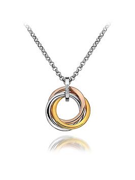 Hot Diamonds Calm Pendant Tri Colour Necklace