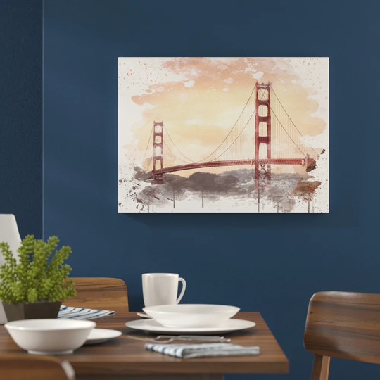 'San Francisco Golden Gate Bridge' Graphic Art Print Poster