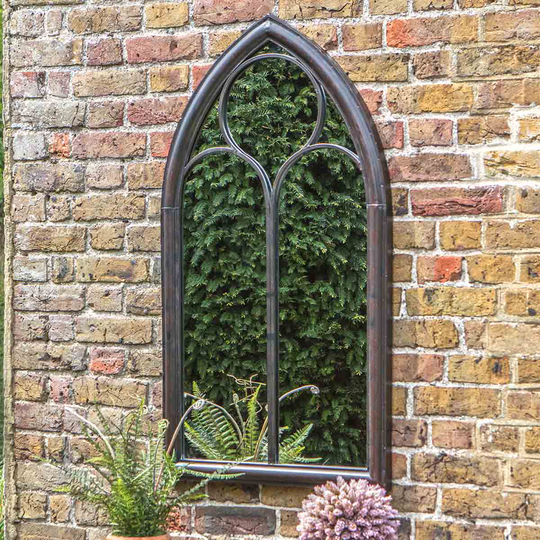 Crossland Grove Athens Outdoor Mirror Noir 610 X 40 X 1120 Mm - Brown