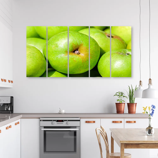 Canvas Print Apples Green