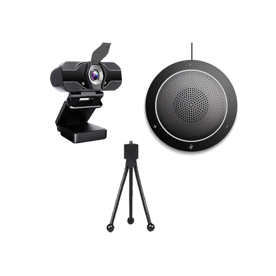 Project Telecom | Entry Level HD 1080P Webcam | USB Speakerphone | Bundle Package