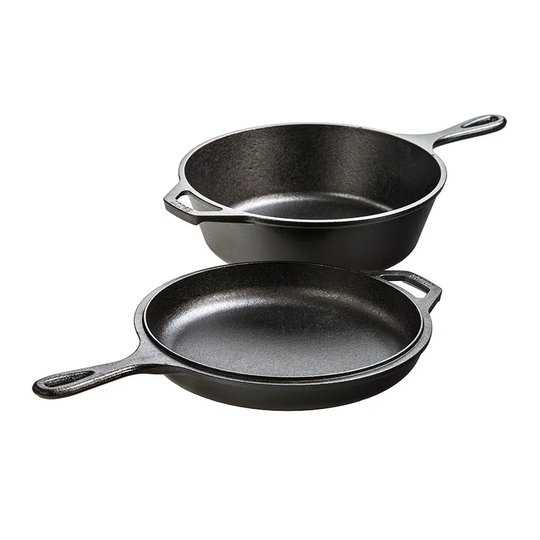Lodge Cast Iron Combo Cooker with Lid - Black