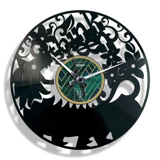 Think Green Vinyl for Those Who Love Ecology 30cm Silent Wall Clock