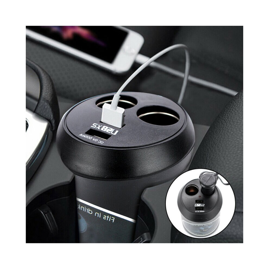 2 Way Socket Splitter Multi CarCigarette Lighter Charger Power Adapter