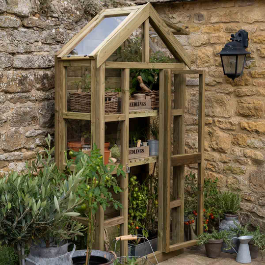 Forest Garden Georgian Wall Greenhouse with Auto Vent