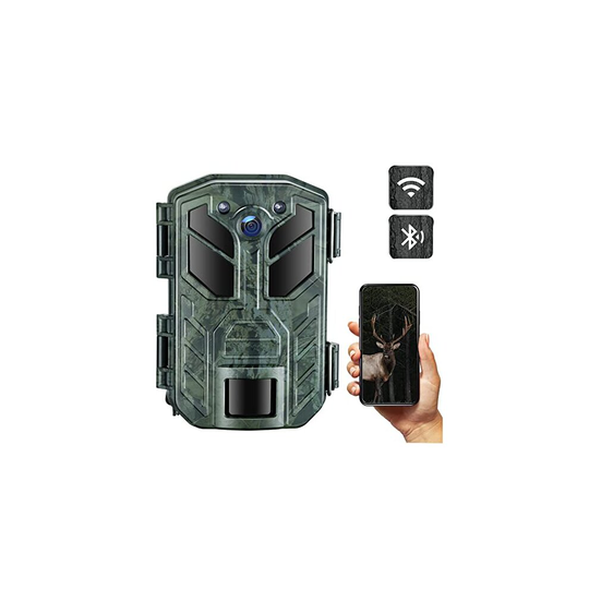 WiFi Wildlife Trail Camera 30MP 1296P Hunting Camera with 850nm Night Vision, 120 Wide-angle Motion and the Latest Sensor Viewparent plot gift,