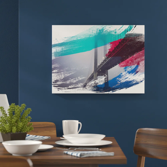 'Architecture Suspension Bridge' Graphic Art Print Poster