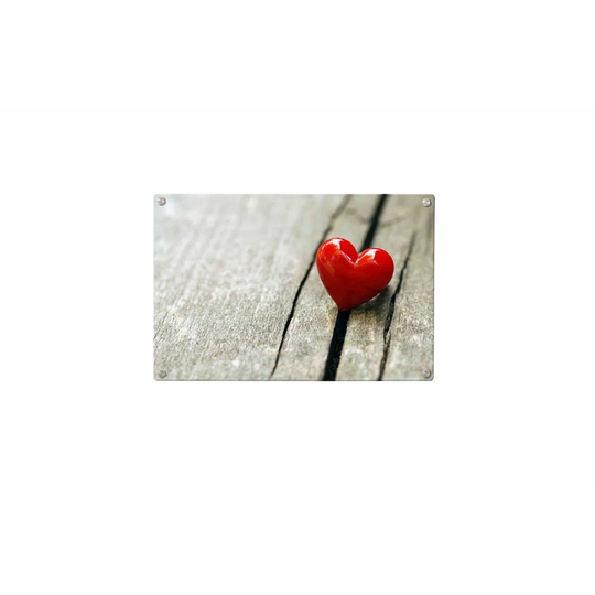 Heart Wood Magnetic Wall Mounted Photo Memo Board