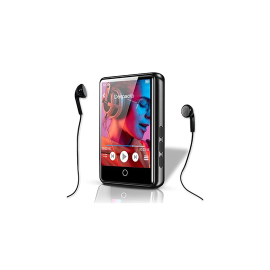 MP3 Players, Bluetooth 5.0 Music Video Player, 2.4 Inch Touchscreen 16G with Speaker, FM Radio, E-Book, Voice Recorder, Support up to 128G (Headphones