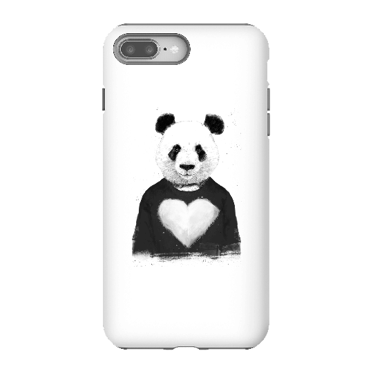 Balazs Solti Panda Love Phone Case for iPhone and Android - iPhone 8 Plus - Tough Case - Matte