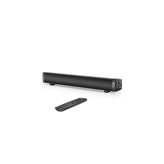 PC Soundbar, Wired and Wireless Computer Speaker Home Theater Stereo Sound Bar for PC, Desktop, Laptop, Tablet, Smartphone [RCA, AUX], Black