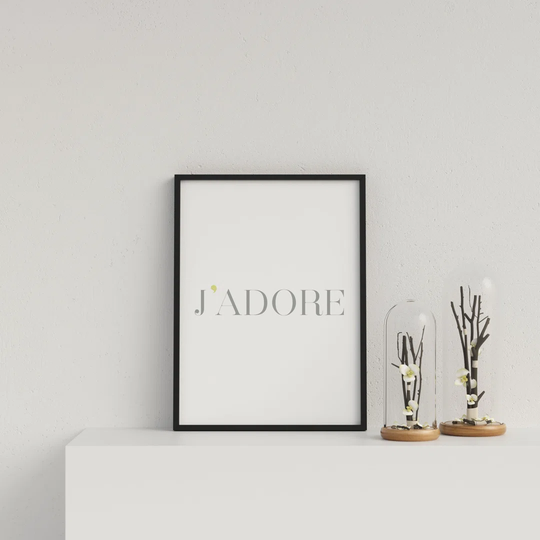 French Typography J'adore Y&G