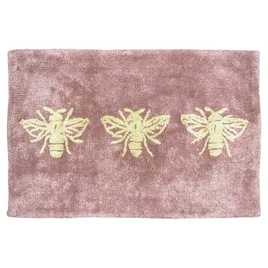 Furn. Bee Deco Cotton Tufted Anti-slip Bath Mat Blush