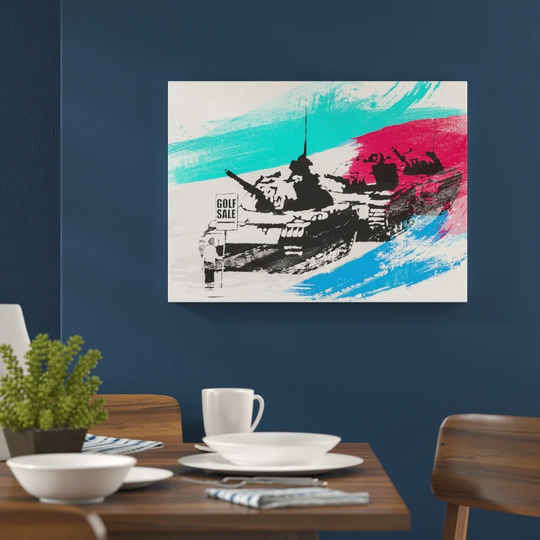 'Banksy Golf Sale Graffiti' Graphic Art Print Poster