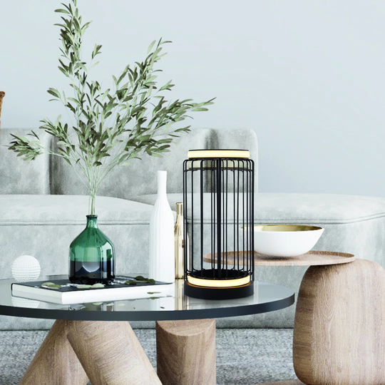 Eldine 33Cm Black Table Lamp