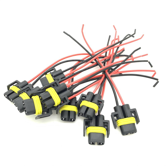 (10) H8 H11 Headlight bulb repair socket connector plug wire