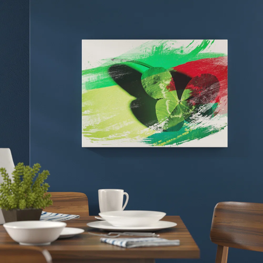 'Irish Four-Leaf Clover' Graphic Art Print Poster