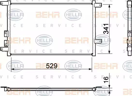 Condenser Air Conditioning 8FC351037-451 by Hella