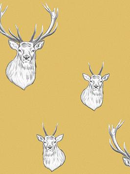 Catherine Lansfield Stag Wallpaper