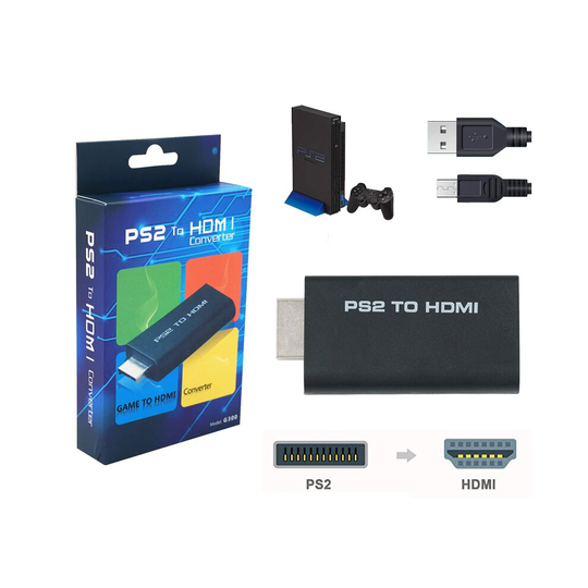 Gamer Gear PS2 to HDMI Converter Adapter Video Audio Playstation 2