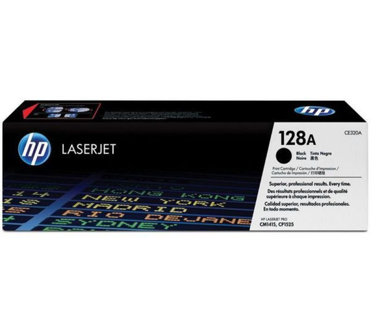 HP 128A Black Laser Toner Cartridge - CE320A
