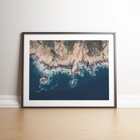Aerial Ocean On Rocks