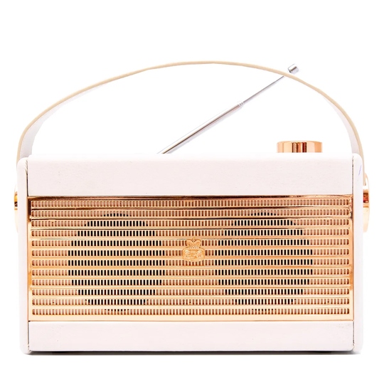 GPO Darcy Analog Radio - White/Gold