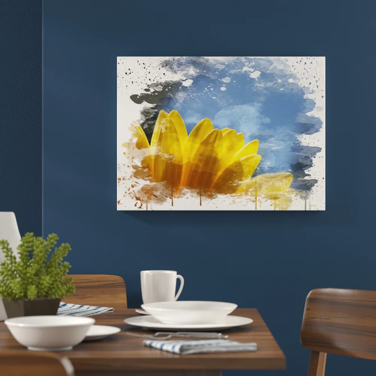'Flower Yellow Daisy' Graphic Art Print Poster