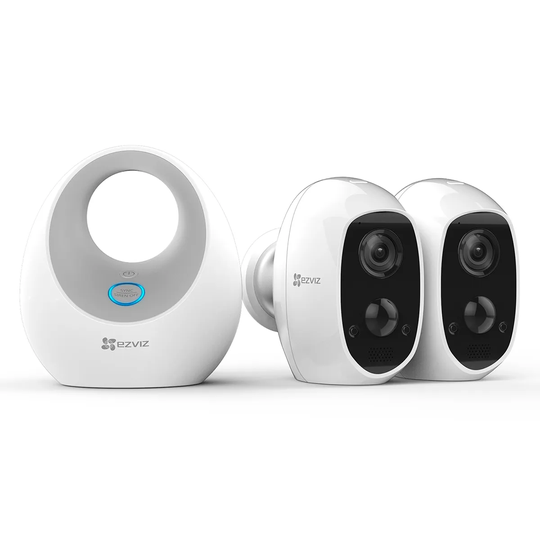 EZVIZ Full HD 1080p Smart WiFi Indoor/Outdoor Wire-Free Battery Camera Twin Pack