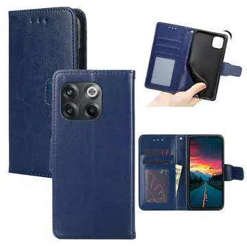 OnePlus 10T/Ace Pro Wallet Case with Magnetic Closure - Blue