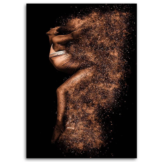 Canvas Print Woman In Gold Dust