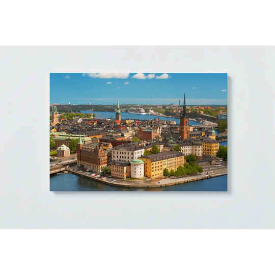 Stockholm Motif Magnetic Wall Mounted Cork Board