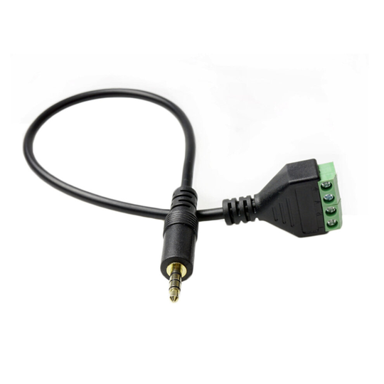 4 Pole 3.5mm Jack Male to 4 Pin Screw Connector Audio 3.5 mm to Screw Terminal Plug Adapter Cable