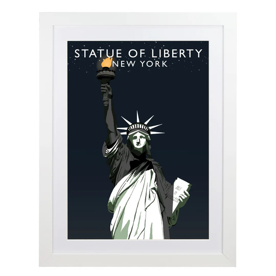 'Statue of Liberty Night' Graphic Art