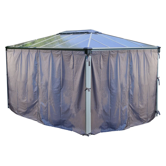 Palram - Canopia Canopia by Palram Rectangular Gazebo Curtain Set - Black