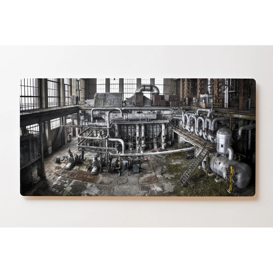 Backlight Motif Mural Abandoned Place Factory Magnetic Cork Board
