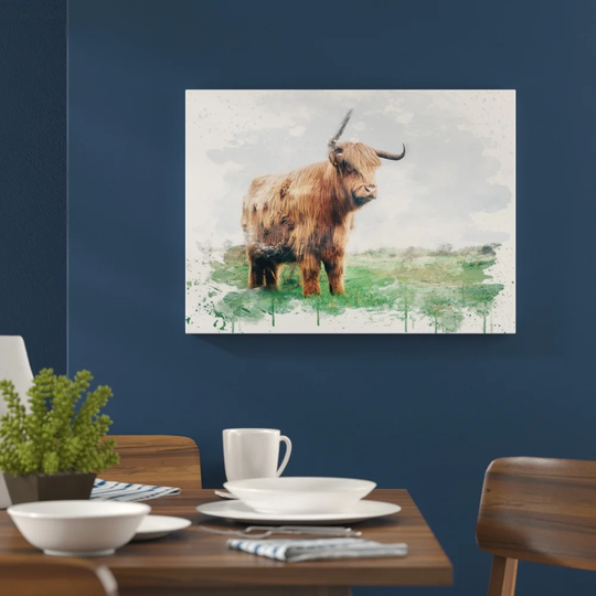 'Highland Cow' Graphic Art Print Poster